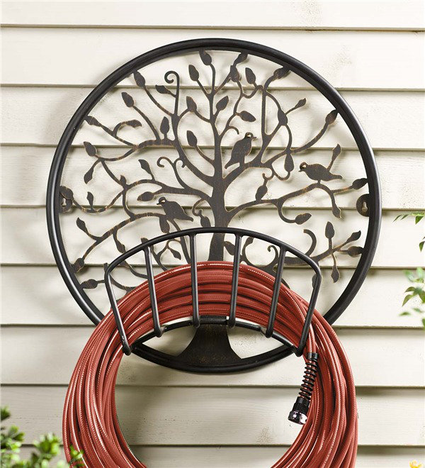 Wall mounted hose holder discount